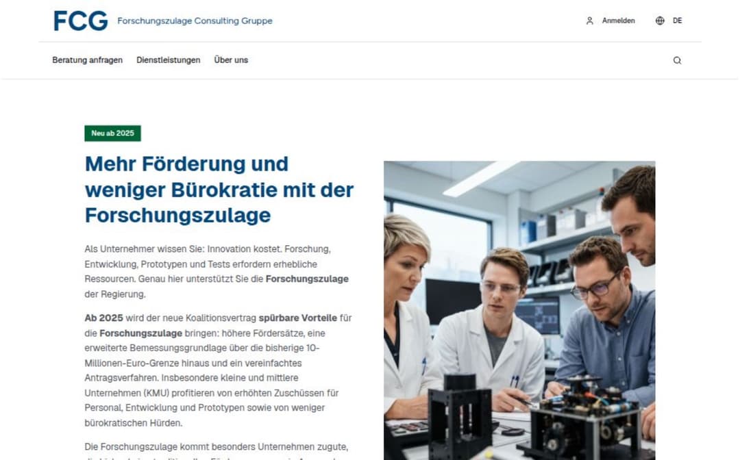 Forschungszulage Beratungs Gruppe
